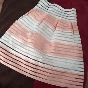 Women's Pink & White Skater Skirt